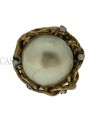 ANELLO VINTAGE IN ORO CON MADREPERLA E BRILLANTI