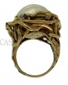 ANELLO VINTAGE IN ORO CON MADREPERLA E BRILLANTI
