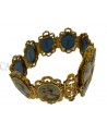 ANTIQUE SWISS ENAMEL BRACELET SET IN YELLOW GOLD