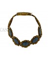 ANTIQUE SWISS ENAMEL BRACELET SET IN YELLOW GOLD