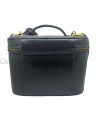 CHANEL VINTAGE BLACK CAVIAR VANITY CASE