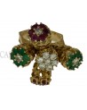 ANELLO VINTAGE IN ORO CON DIAMANTI E GEMME