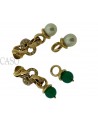 ORECCHINI PENDENTI IN ORO GIALLO CON CRISOPRASIO