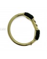 YELLOW GOLD ONYX AND DIAMOND VINTAGE BRACELET SIGNED BY LA TRIOMPHE