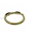 YELLOW GOLD ONYX AND DIAMOND VINTAGE BRACELET SIGNED BY LA TRIOMPHE