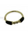 YELLOW GOLD ONYX AND DIAMOND VINTAGE BRACELET SIGNED BY LA TRIOMPHE
