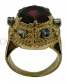 ANELLO VINTAGE CON GRANATO