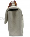 CHANEL MINI SQUARE VINTAGE IN PELLE BIANCO LATTE E BACHELITE