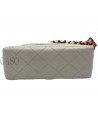 CHANEL MINI SQUARE VINTAGE IN PELLE BIANCO LATTE E BACHELITE