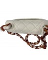 CHANEL MINI SQUARE VINTAGE IN PELLE BIANCO LATTE E BACHELITE
