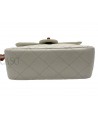 CHANEL MINI SQUARE VINTAGE IN PELLE BIANCO LATTE E BACHELITE