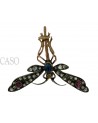 SPILLA ANTICA A FORMA DI LIBELLULA IN ARGENTO E ORO