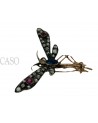 SPILLA ANTICA A FORMA DI LIBELLULA IN ARGENTO E ORO