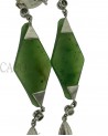ORECCHINI PENDENTI CON ONICE GIIADA E CORALLO
