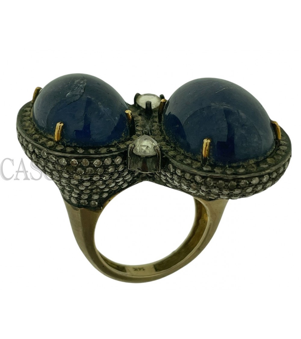 MAXI ANELLO CON CABOCHON DI TANZANITE