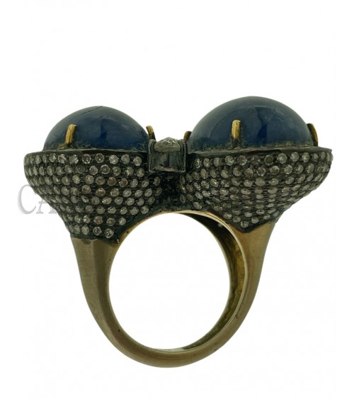 MAXI ANELLO CON CABOCHON DI TANZANITE