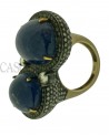 MAXI ANELLO CON CABOCHON DI TANZANITE