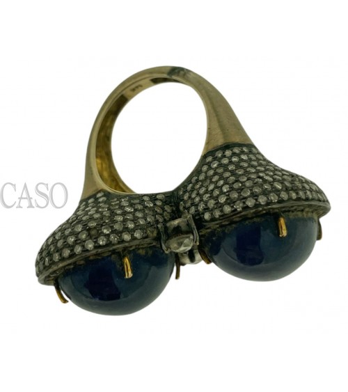 MAXI ANELLO CON CABOCHON DI TANZANITE