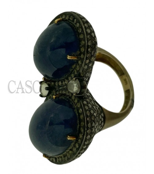 MAXI ANELLO CON CABOCHON DI TANZANITE