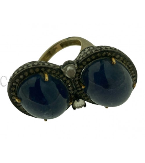 MAXI ANELLO CON CABOCHON DI TANZANITE