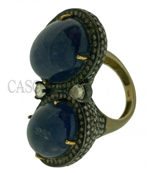 MAXI ANELLO CON CABOCHON DI TANZANITE