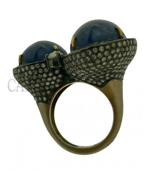 MAXI ANELLO CON CABOCHON DI TANZANITE