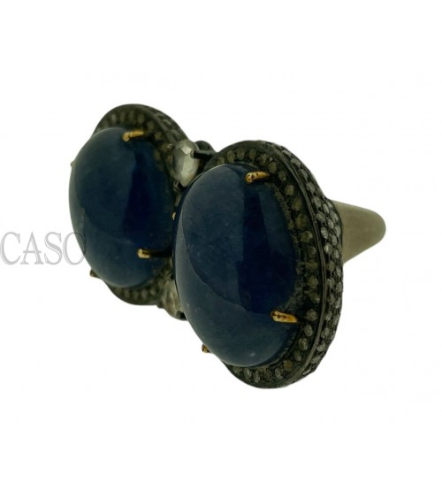 MAXI ANELLO CON CABOCHON DI TANZANITE