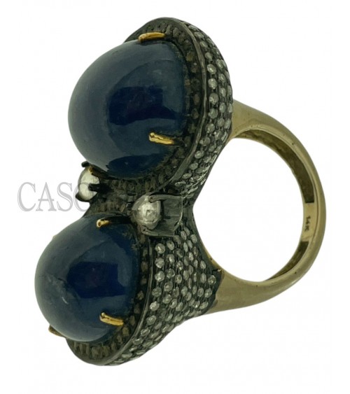 MAXI ANELLO CON CABOCHON DI TANZANITE