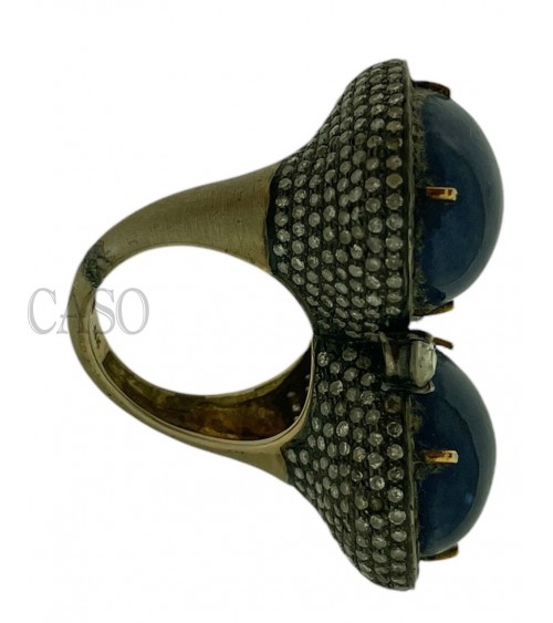 MAXI ANELLO CON CABOCHON DI TANZANITE