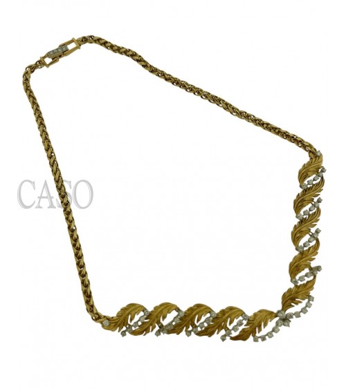 COLLANA VINTAGE IN ORO GIALLO CON BRILLANTI