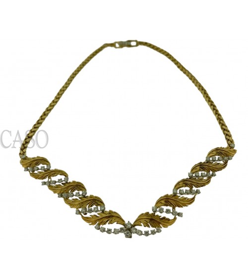 COLLANA VINTAGE IN ORO GIALLO CON BRILLANTI