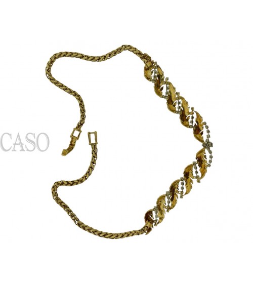 COLLANA VINTAGE IN ORO GIALLO CON BRILLANTI