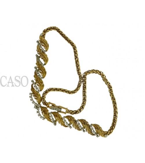 COLLANA VINTAGE IN ORO GIALLO CON BRILLANTI
