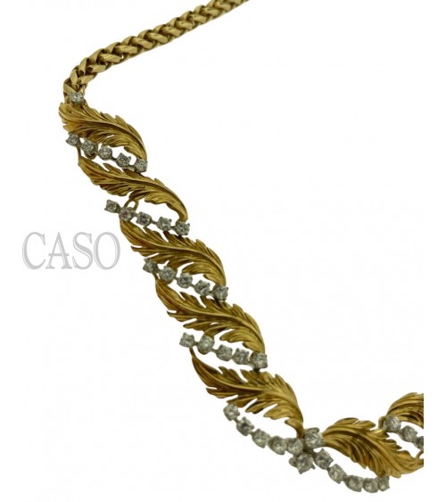 COLLANA VINTAGE IN ORO GIALLO CON BRILLANTI