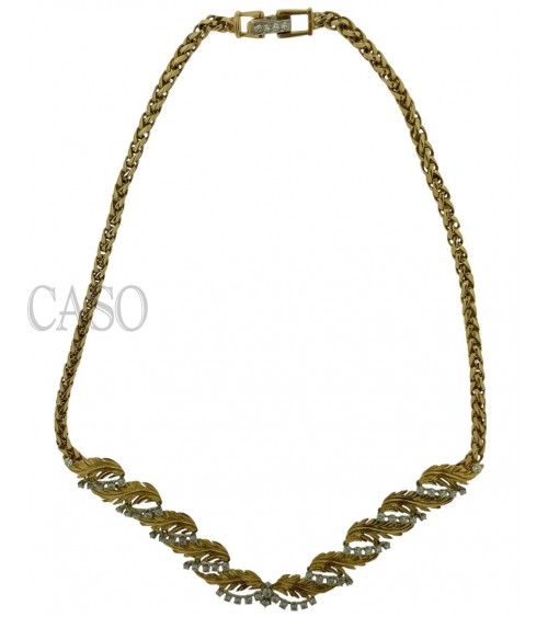 COLLANA VINTAGE IN ORO GIALLO CON BRILLANTI