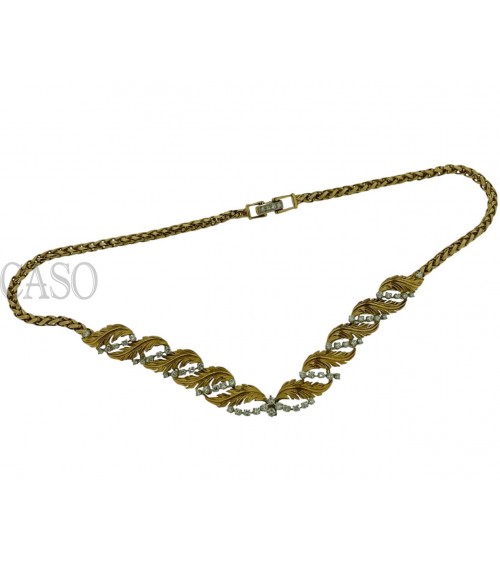 COLLANA VINTAGE IN ORO GIALLO CON BRILLANTI