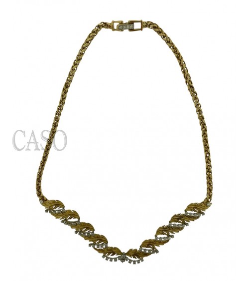 COLLANA VINTAGE IN ORO GIALLO CON BRILLANTI