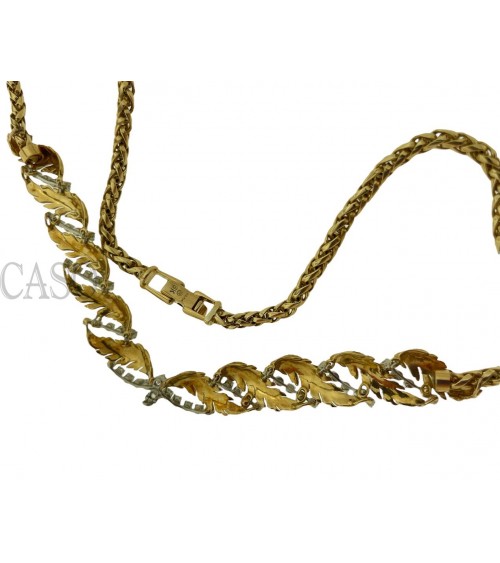 COLLANA VINTAGE IN ORO GIALLO CON BRILLANTI