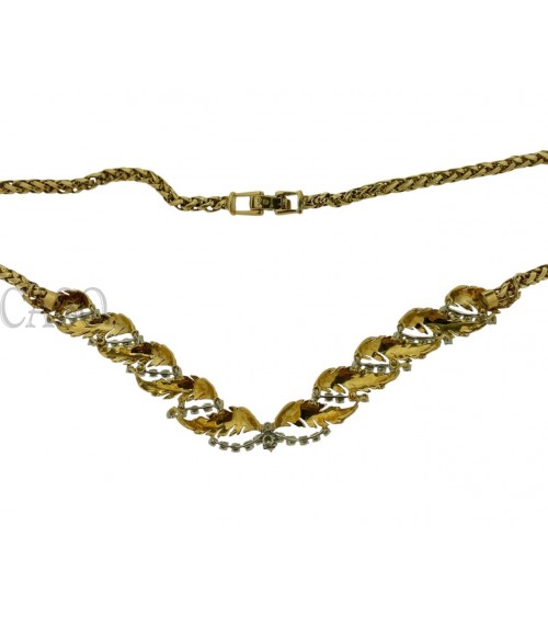 COLLANA VINTAGE IN ORO GIALLO CON BRILLANTI