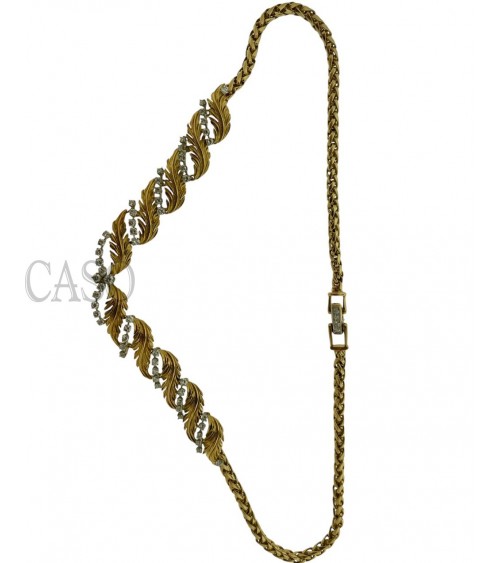 COLLANA VINTAGE IN ORO GIALLO CON BRILLANTI