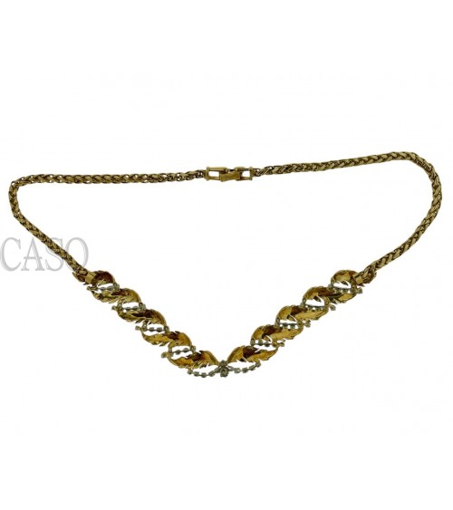 COLLANA VINTAGE IN ORO GIALLO CON BRILLANTI