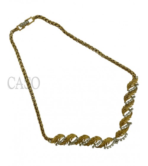 COLLANA VINTAGE IN ORO GIALLO CON BRILLANTI