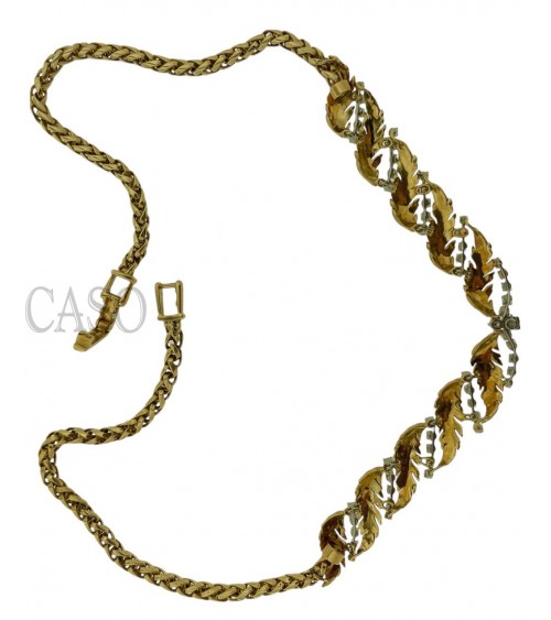 COLLANA VINTAGE IN ORO GIALLO CON BRILLANTI