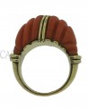 ANELLO VINTAGE IN ORO GIALLO CON CORALLO