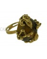 ANELLO VINTAGE IN ORO GIALLO CON OCCHIO DI TIGRE.