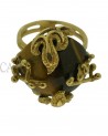 ANELLO VINTAGE IN ORO GIALLO CON OCCHIO DI TIGRE.