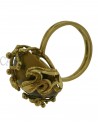 ANELLO VINTAGE IN ORO GIALLO CON OCCHIO DI TIGRE.
