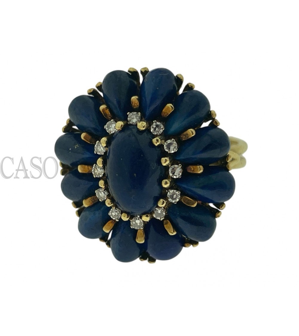 ANELLO VINTAGE ORO GIALLO E LAPISLAZZULI