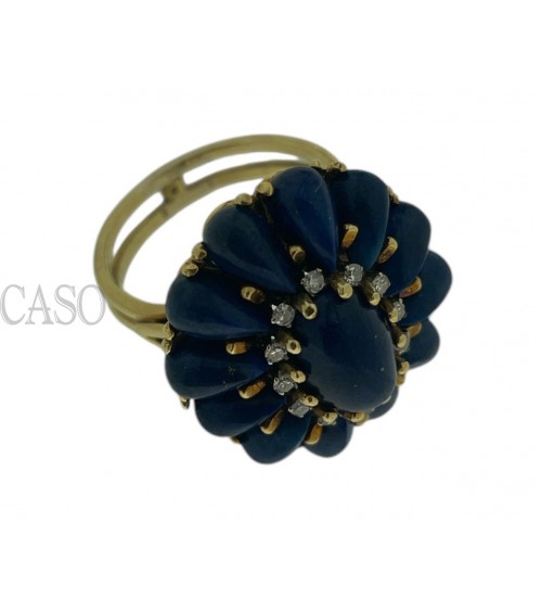 ANELLO VINTAGE ORO GIALLO E LAPISLAZZULI