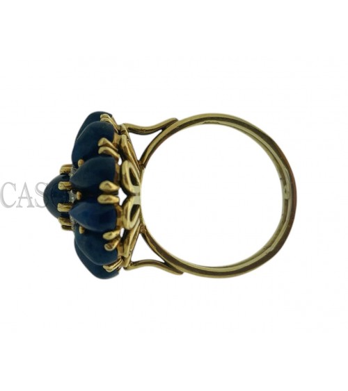 ANELLO VINTAGE ORO GIALLO E LAPISLAZZULI